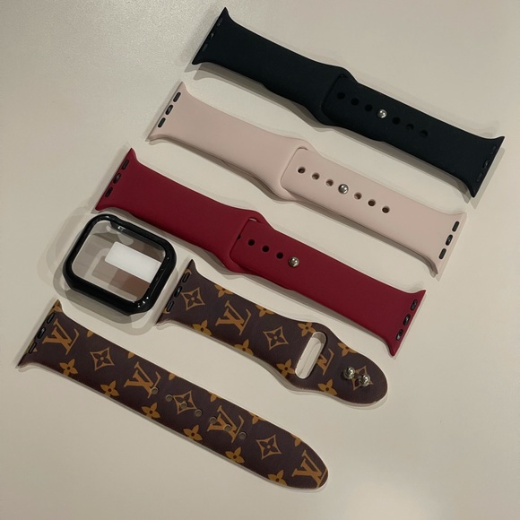 Accessories - 4 Bands plus Case Cover-  Fits All Series Bands for iWatch 38/40mm 42/44…
